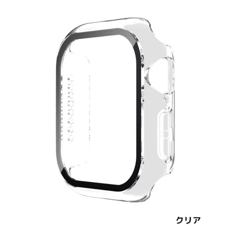 【新品】クリスタルガード 38-49mm Apple Watch ハードクリアケース　ブラック/シルバー/ホワイト/クリア【装着簡単・透明クリアでデザインそのまま】