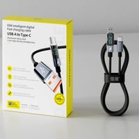 【新品】65Wインテリジェントデジタル急速充電ケーブル【LEDディスプレイ】