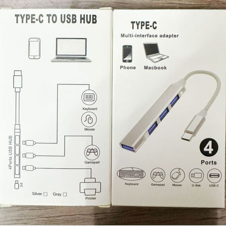 【新品】高速4ポートUSB3.0ハブ！軽量・即使える万能タイプ【マルチポートアダプタ】