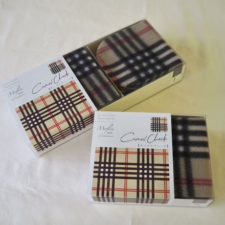 【Moflee Kit Box】 キャメルチェック Camel Check ◆Lサイズ