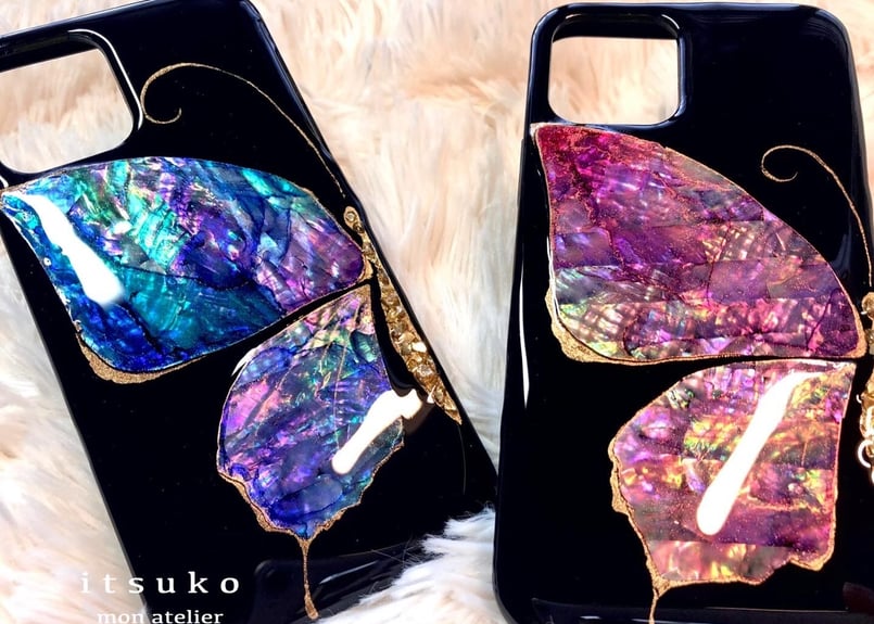 予約販売】螺鈿蝶々 ピンク | itsuko mon atelier