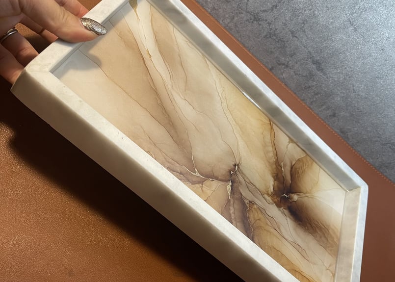 リアル大理石 鍵置きトレー | itsuko mon atelier