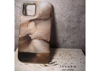 夜の部【予約】iPhoneケース 艶消し大理石×mat gold