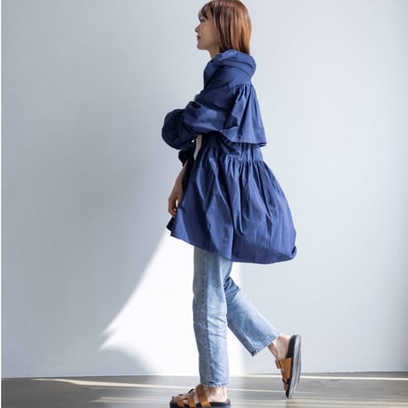 UVカット ミトンブラウス【navy】