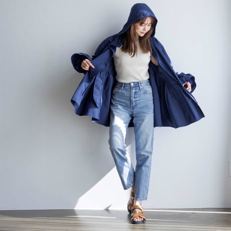 UVカット ミトンブラウス【navy】