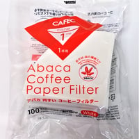 円すい形 アバカコーヒーフィルター １杯用 100枚入 白