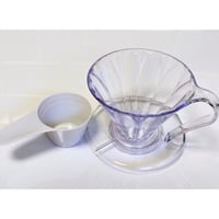 フラワードリッパー cup1 １杯用（円すい形・樹脂製）白色のメジャースプーン入り