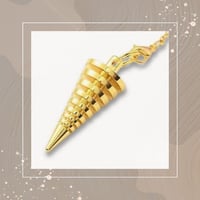 ペンジュラム　真鍮製　コイル型 黒ポーチ付