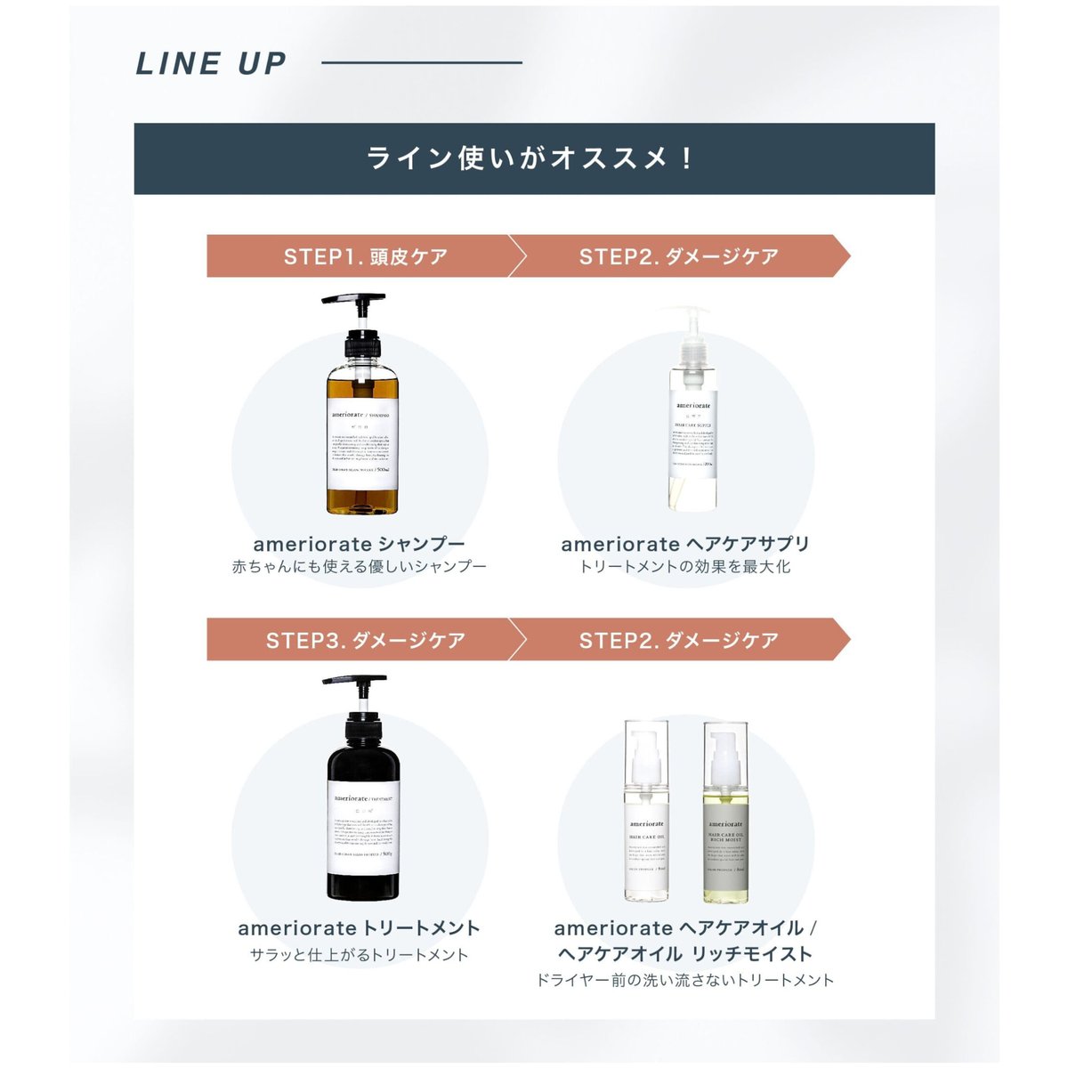 髪の導入美容液】AMERIORATE ヘアケアサプリ | dear-logue cosmet