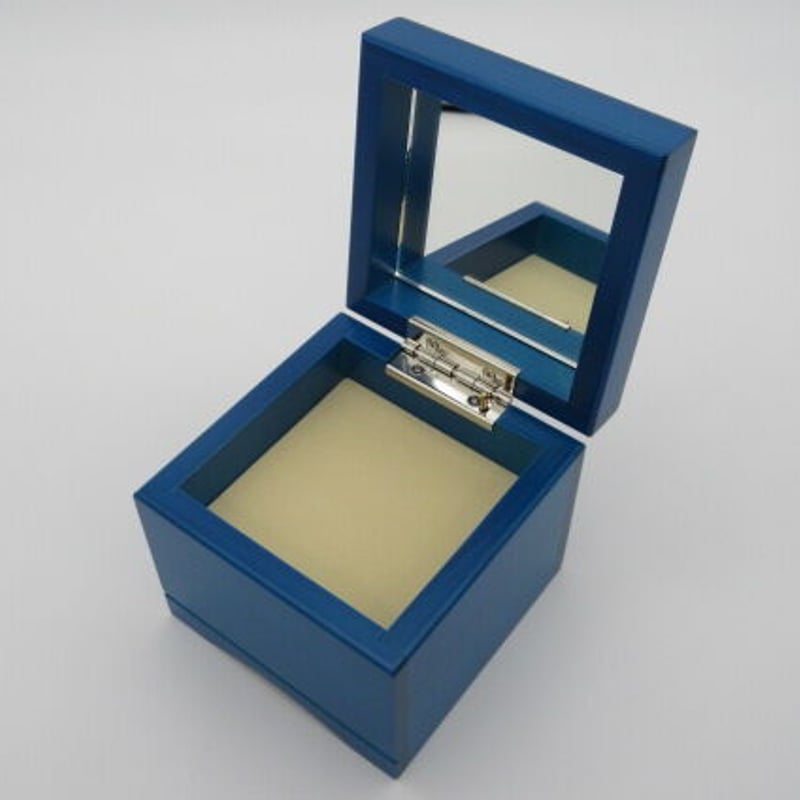 カラーが選べる『ミラー付きBOX』【青】 | 浜名湖オルゴール