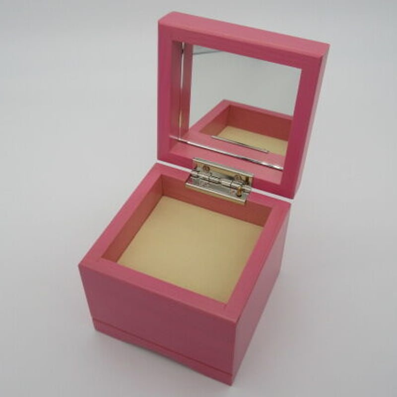 カラーが選べる『ミラー付きBOX』【ピンク】 | 浜名湖オルゴール