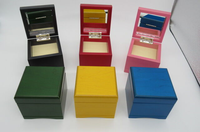カラーが選べる『ミラー付きBOX』【黄色】 | 浜名湖オルゴール