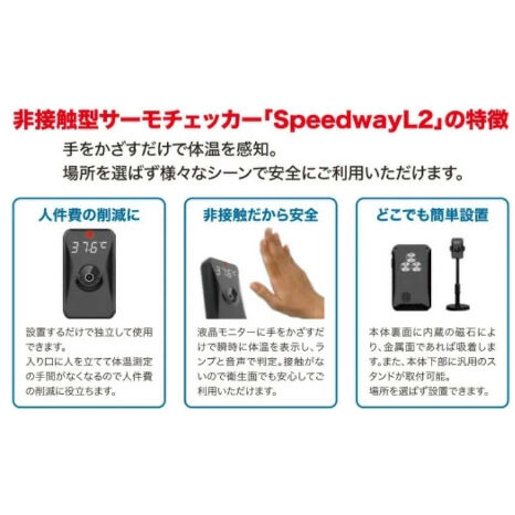 手のひらで約1秒！瞬時に判断 USB充電式 非接触型 サーモチェッカー