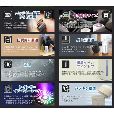 モバイルミスト小型噴霧器 【エアフォース カドル】  +専用水パウチ１２セット