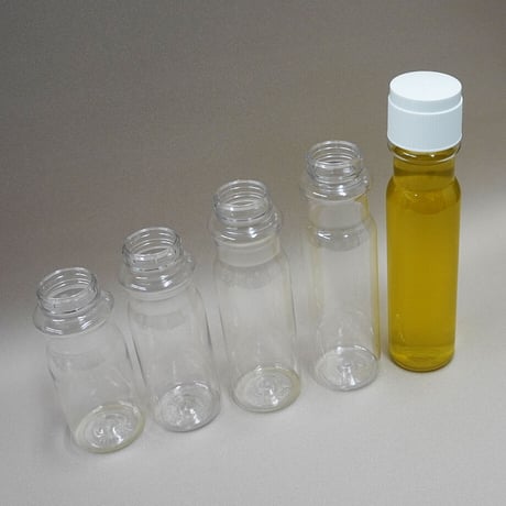 200cc丸形デザインドレッシングボトル 308set　白キャップ