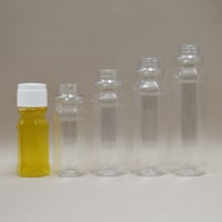 100cc六角デザインドレッシングボトル 300set　白キャップ-