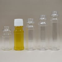 120cc六角デザインドレッシングボトル 250set　白キャップ-