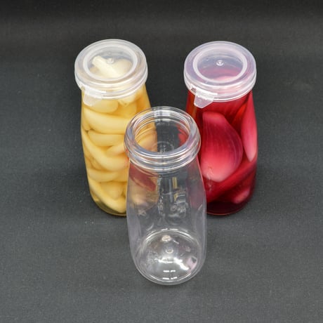 200cc牛乳瓶形ペットボトル+専用キャップ　630set