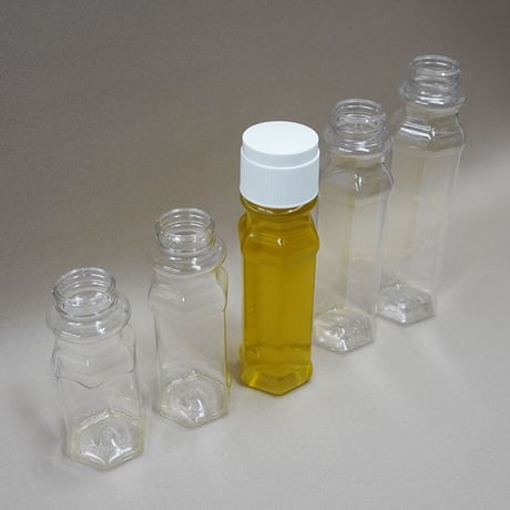 150cc六角デザインドレッシングボトル 462set　白キャップ-