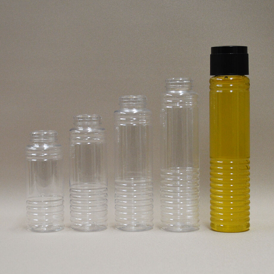 200㏄トーテム形デザインドレッシングボトル 404set 黒キャップ