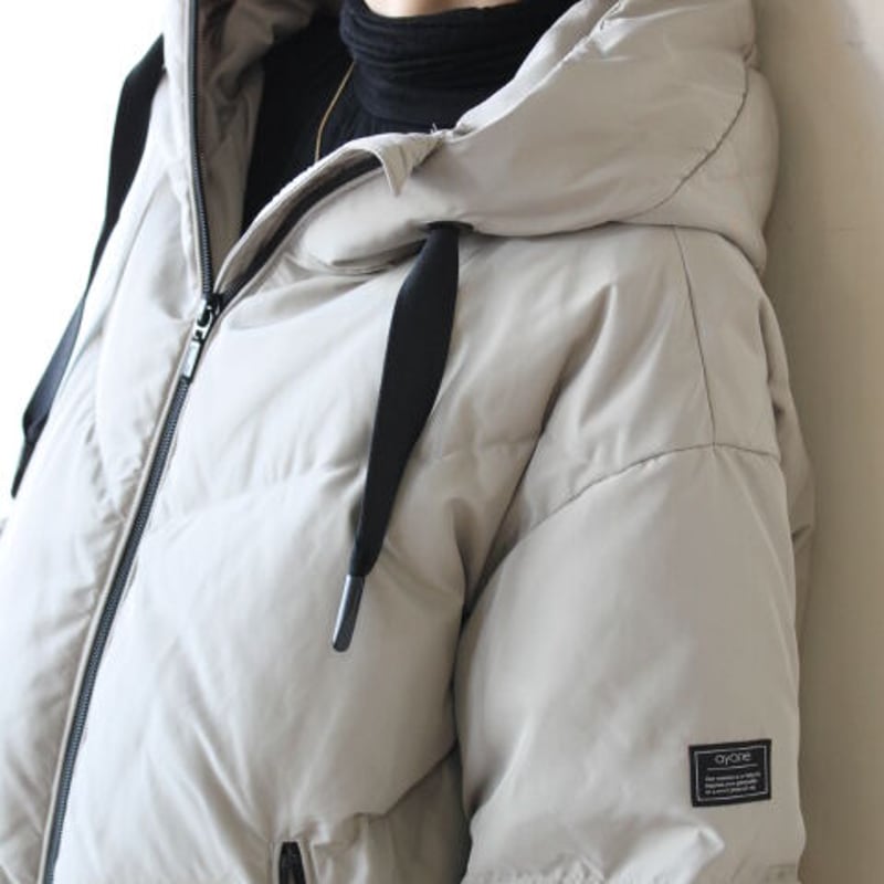 アヤン（ayane） コクーンダウンジャケット／グレー | KUKAI-FUKA 空海風花