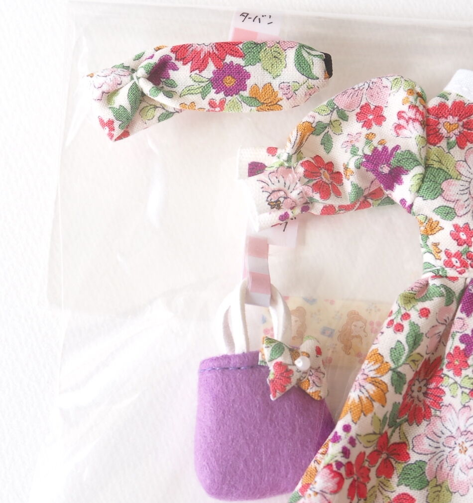 22cmドール服 ワンピース ターバン・バッグ付き 220 | icocca webshop