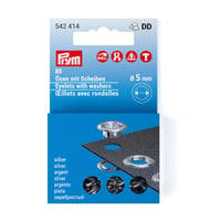 ＜特別価格・数量限定＞プリム　No.542414　片面ハトメ　シルバー（5mm・80組）【正規代理店】