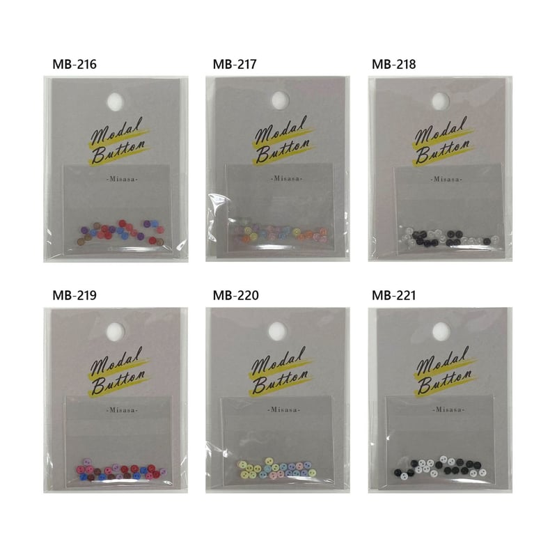 MB-216～221 ミニボタン 3mm×20個入り | misasa's STORE