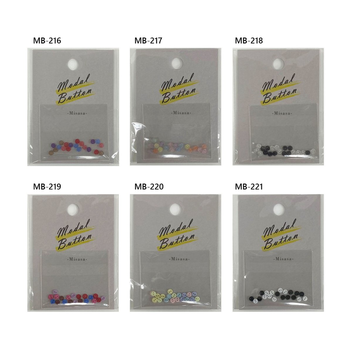MB-216～221 ミニボタン 3mm×20個入り | misasa's STORE