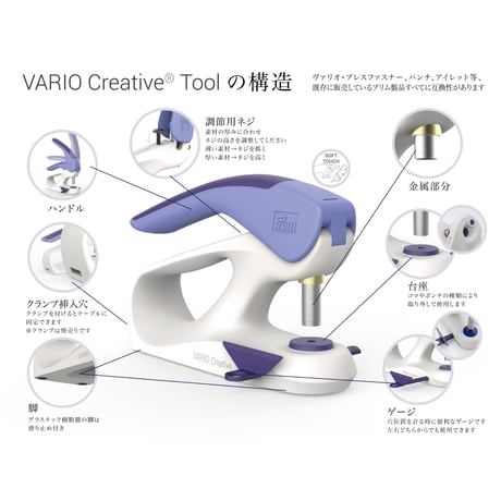 プリム　No.2300　ヴァリオ・スターターセット（カシメ、ハトメ等・7点セット）【正規代理店】