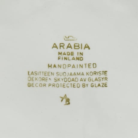 Arabia Bモデル イエローライン 20cmプレート 02