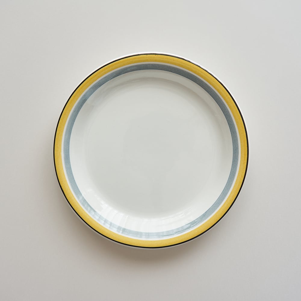 ほぼ新品 ARABIA 王冠スタンプ イエロー プレート 4枚セット ほぼ新品 ARABIA 王冠スタンプ イエロー プレート 4枚セット