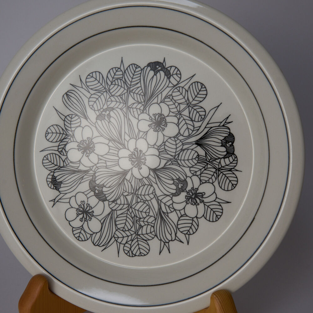 Arabia Krokus クロッカス *BW 20cm プレート 06 | muchif /