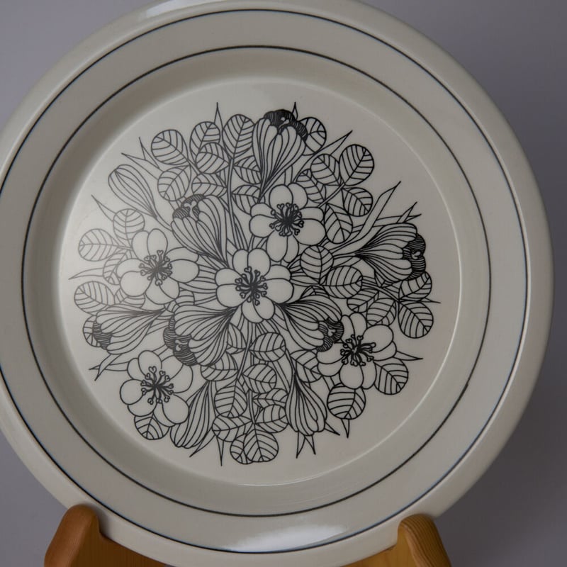 Arabia Krokus クロッカス *BW 20cm プレート 06 | muchif /