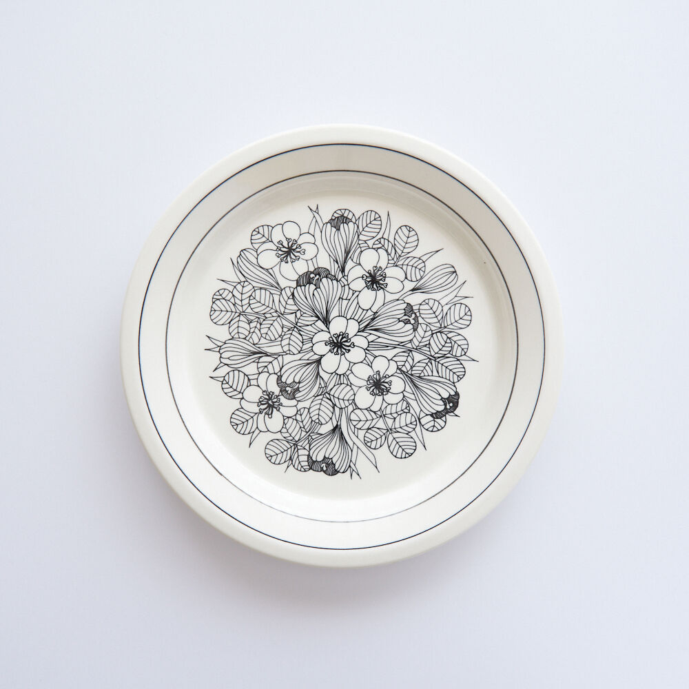 Arabia Krokus クロッカス *BW 20cm プレート 06 | muchif /