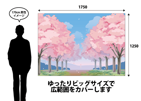 背景スクリーン（桜並木）