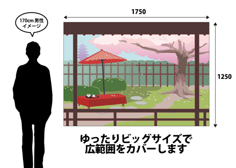 背景スクリーン（桜の見える縁側）