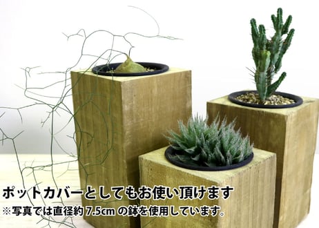 Accoya® Wood Flower Pot 【 S size 】 (W100㎜×D100㎜×H124㎜)