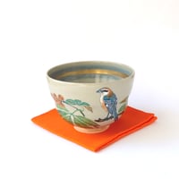 栃に百舌図　茶碗｜山本　雄次