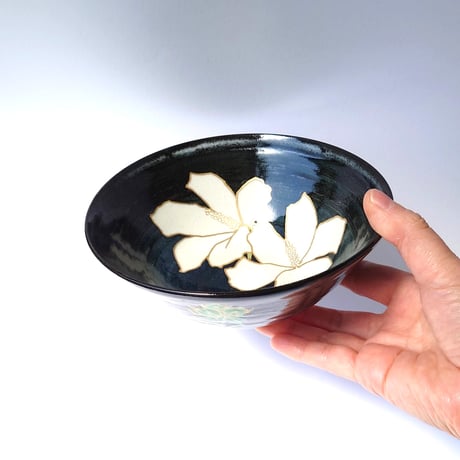 木槿図　茶碗｜山本　雄次