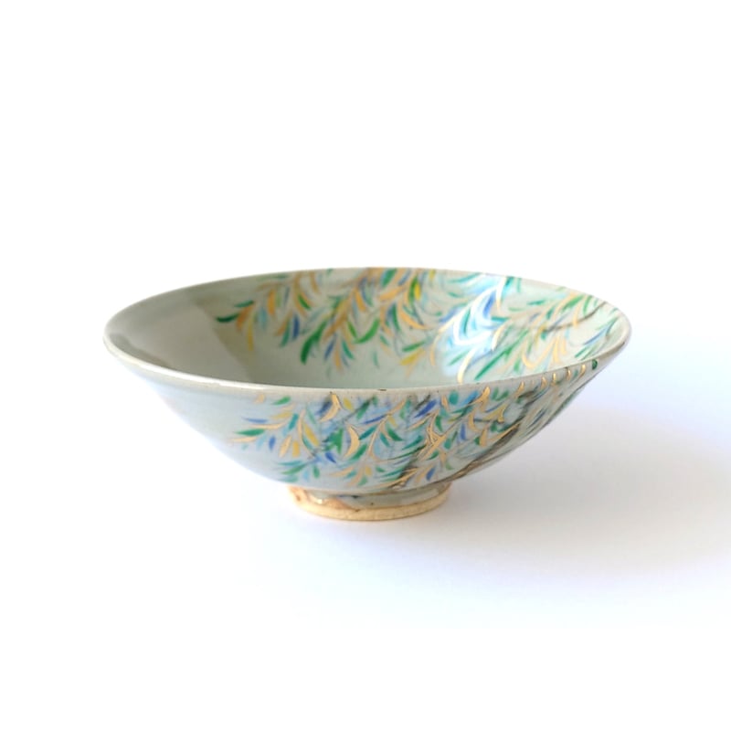 柳に翡翠図 茶碗｜山本 雄次 | ギャラリー洛中洛外