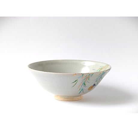 団扇にホタル図　茶碗｜山本　雄次