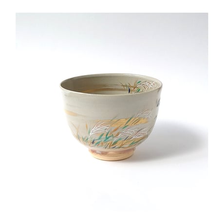 枯木に百舌図　茶碗｜山本　雄次