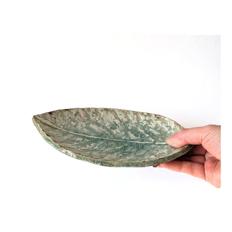 灰釉　木の葉皿｜輪笠　伸好