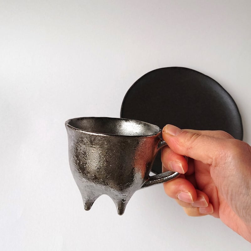 四足 銀 珈琲碗皿｜番浦 匠 | ギャラリー洛中洛外