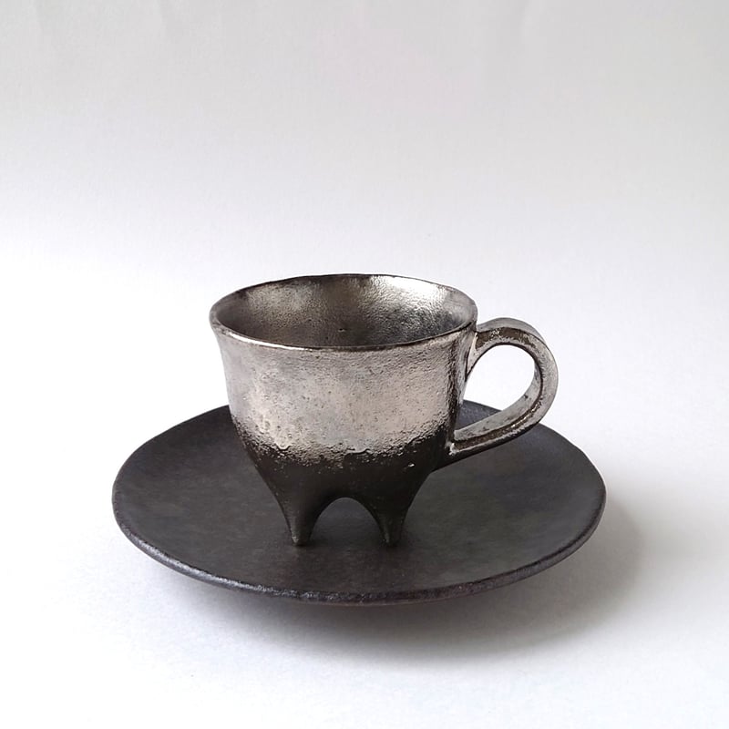 四足 銀 珈琲碗皿｜番浦 匠 | ギャラリー洛中洛外