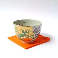 月秋草に蟷螂図　茶碗｜山本　雄次