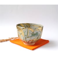 稲穂に蝗図　茶碗｜山本　雄次