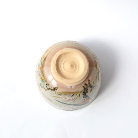 枯木に百舌図　茶碗｜山本　雄次