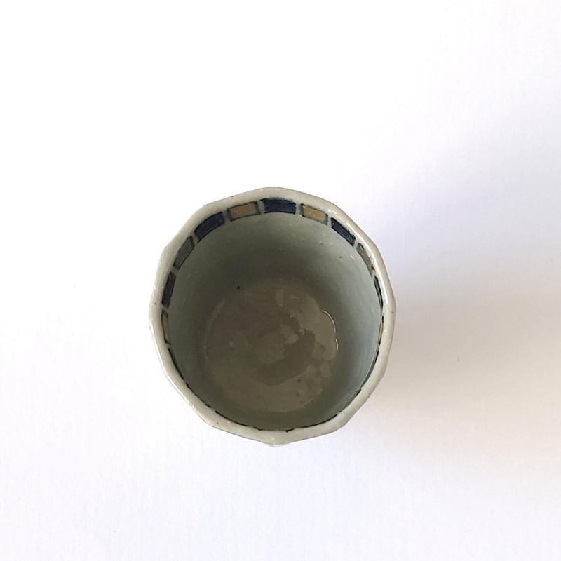 染付市松桜 リキュール盃｜内田 裕子 | ギャラリー洛中洛外